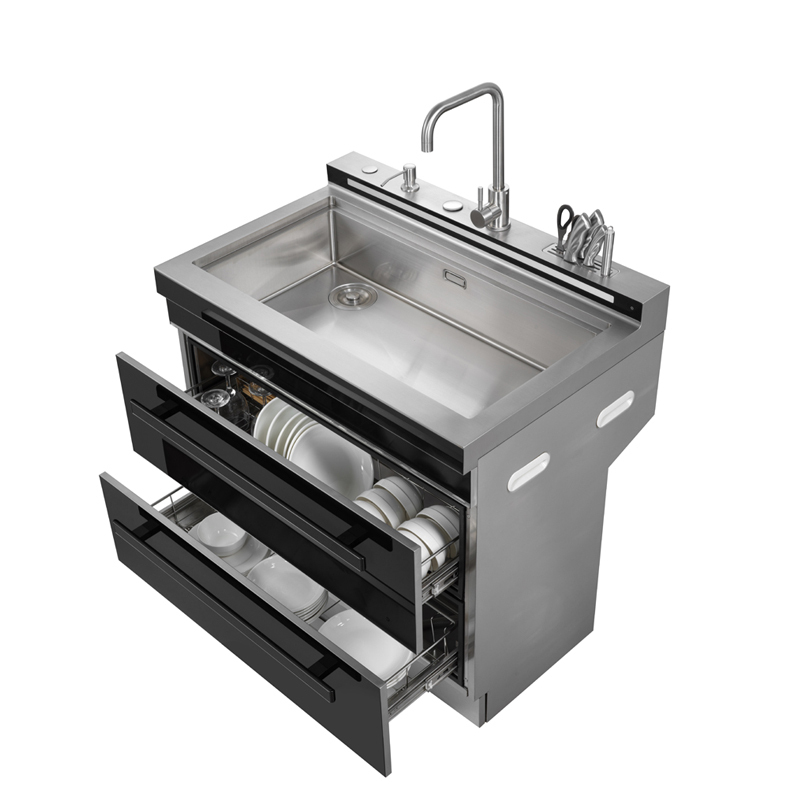 欧诚集成水槽900宽单槽+保洁柜(X01-8)