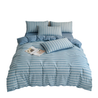 科朴优品 柔肤棉四件套-蓝条纹 230*245cm