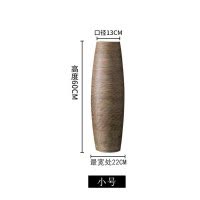 景德镇欧式陶瓷落地花瓶大号客厅家居现代简约装饰摆件干插花套装 三维工匠 60CM+柳条