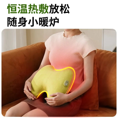 和正按摩腰垫舒缓颈椎背垫护腰抱枕加热靠枕