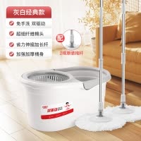 好媳妇拖把旋转杆自动拖地桶一拖墩布净懒人免手洗家用桶AGW-7404-TB1