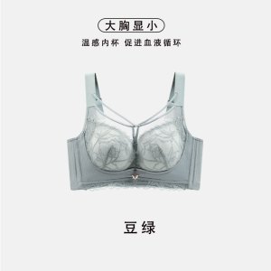 新款无钢圈加大码全罩杯内衣女大胸显小聚拢调整型蕾丝胸罩收副乳