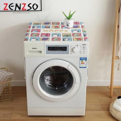 BONJEAN北欧棉麻防水布艺装饰罩套滚筒洗衣机收纳袋冰箱盖巾