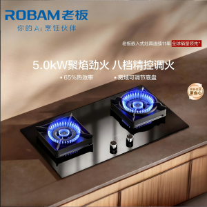 老板(Robam) 燃气灶 4.5kW火力嵌入式灶燃气灶 单灶具 双眼灶煤气灶燃气灶嵌入式 灶台 37B7X液化气灶