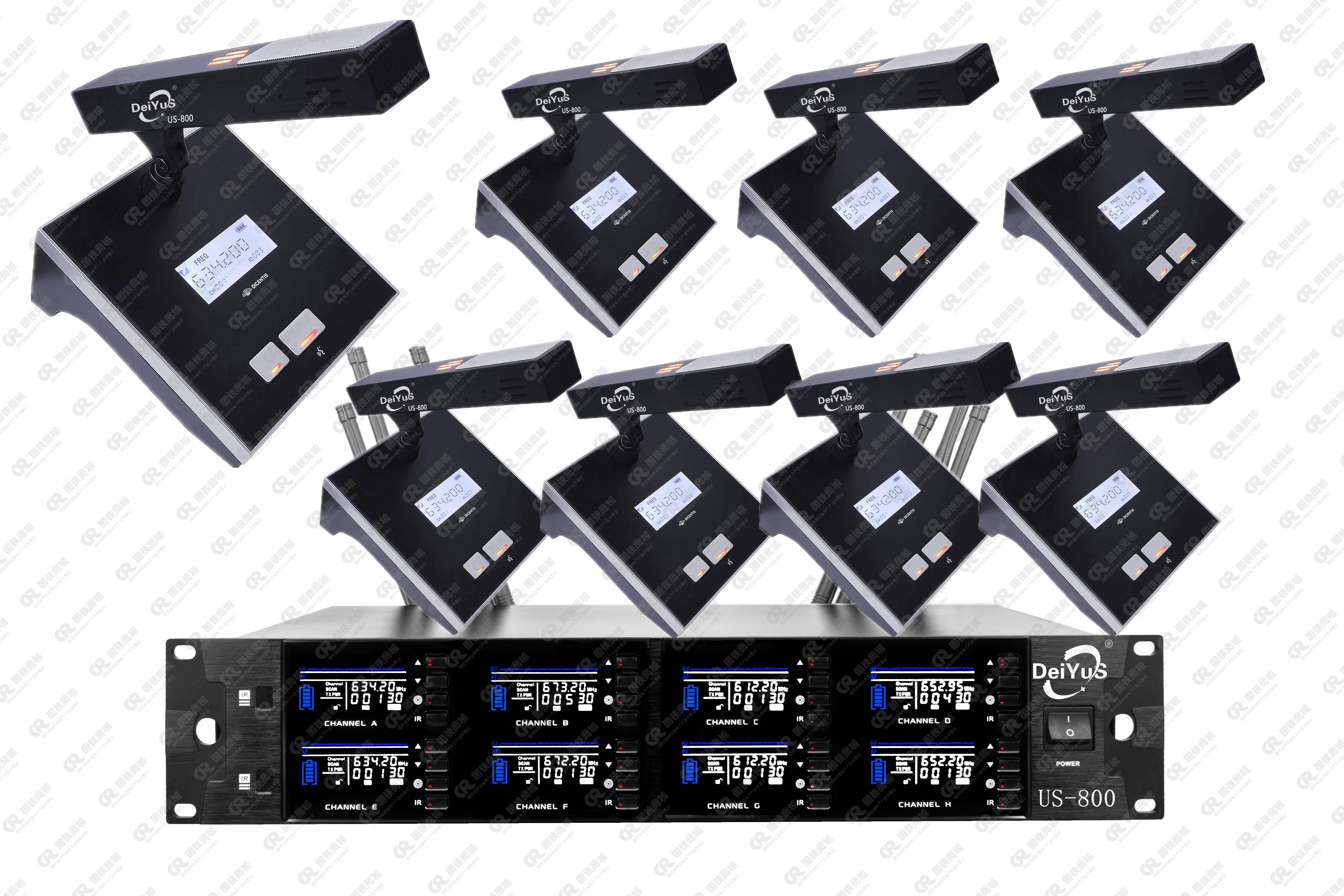 DEIYUS/话筒麦克风会议一拖八US-800/套