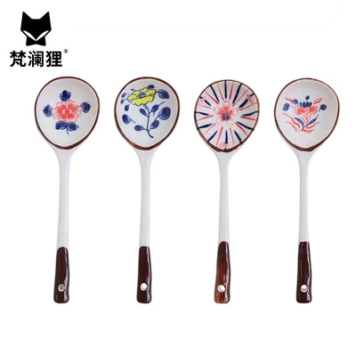 梵澜狸陶瓷长柄勺子套装TA24 套