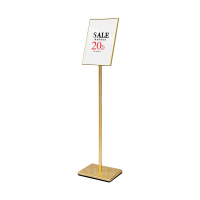 翌嘉YJ5011613 A4立牌展示牌立式展示架落地指示牌 金色