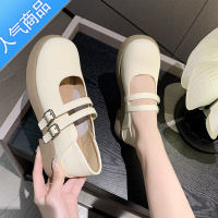 SUNTEK玛丽珍鞋女平底单鞋2023新款春夏孕妇软底防滑英伦风小皮鞋乐福鞋