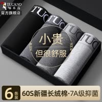 啄木鸟2025新款男士内裤男生四角裤男款纯棉短裤衩透气抗菌四角裤头男式