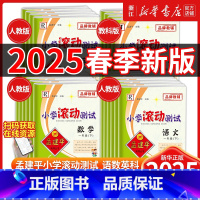 4册[人教版]语数英+[教科版]科学 三年级下 [正版]2025春新版 孟建平小学滚动测试一二三四五六年级上册下册测试卷