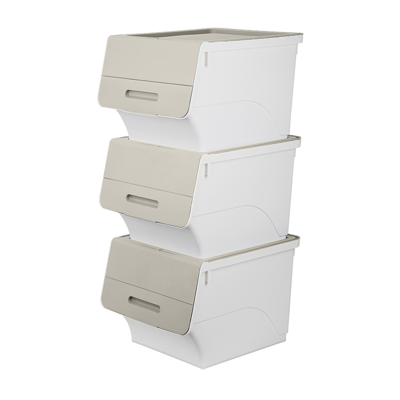 茶花 塑料衣物收纳箱棉被整理箱34L3个装 990141*1