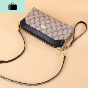 皮女包斜挎小包包2020新款潮钱包妈妈包中年婆婆大气买菜手拿包NEW LAKE女手包