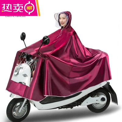 电瓶摩托车雨衣电动车单双人加大加厚防水男女长款全身防暴雨雨披FENGHOU