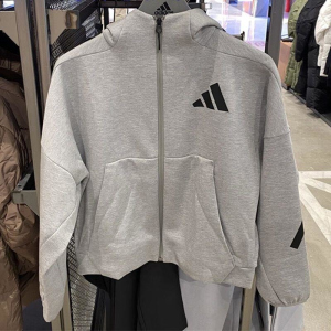 adidas/阿迪达斯女子新款运动训练休闲连帽夹克外套 JD9593 C