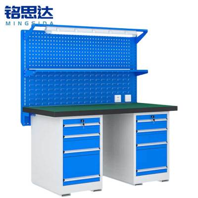 铭思达重型钳工操作台1.5米双四抽张