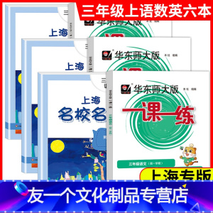 套装6本 一课一练+名校名卷 3年级上册 语文+数学+英语 三年级上 [友一个正版]2022新版一课一练上海名校名卷三年
