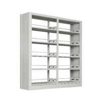 DXBG钢制书架置物架图书馆双面五层书架书店阅览室学校档案架资料架一主架+ 一副架