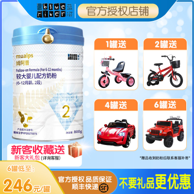 蓝河(blueriver)姆阿普婴幼儿奶粉2段（6-12个月宝宝）二段配方牛奶粉罐装800g