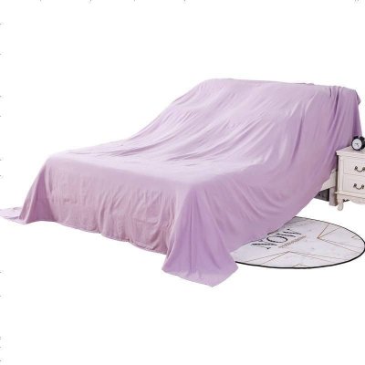 布莱梦家具防尘布床罩防尘罩餐桌茶几防尘布沙发遮盖遮灰布电视防尘盖布紫色(4*2.7米)1.8-2.2米床