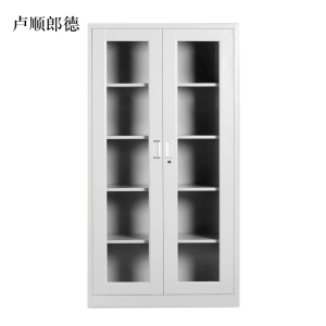 卢顺郎德钢制档案柜财务凭证柜带锁储物柜铁皮柜书柜通玻对开门文件柜