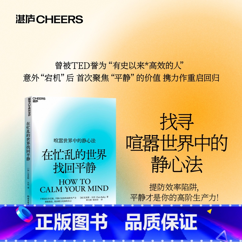[正版]在忙乱的世界找回平静 克里斯·贝利 平静才是你的高阶生产力 摆脱倦怠,找回精力充沛的自己 湛庐