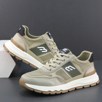 夏季男鞋新款透气网面运动鞋厚底轻便休闲冰丝布鞋百搭跑步鞋