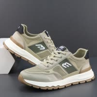 夏季男鞋新款透气网面运动鞋厚底轻便休闲冰丝布鞋百搭跑步鞋