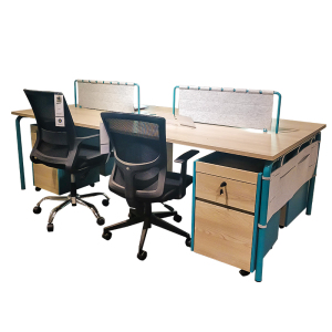 富和美(BNF)88B2405 办公家具职员办公桌4人职员桌组合(2400L*1200W*750H) 米色