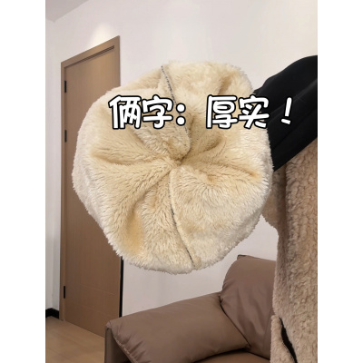 羊羔绒运动裤子女款新款秋冬束脚加厚绒棉裤外穿直筒阔腿卫裤_812