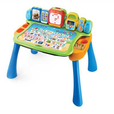 伟易达2021新品豪华版四合一点触学习桌多功能游戏桌宝宝益智早教双语玩具