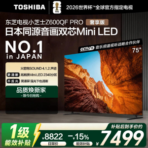 东芝电视小芝士75Z600QF PRO 75英寸 音画双芯Mini LED DeepSeek AI电视4K 300Hz