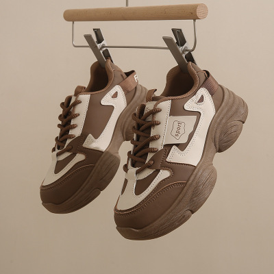 ins韩版新款老爹鞋女秋季跑步鞋透气休闲鞋增高_383