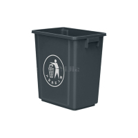 翌嘉YJ4122098 长方形夹缝翻盖分类垃圾桶 20L灰色无盖