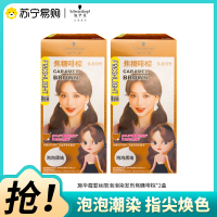 Schwarzkopf施华蔻斐丝丽泡泡染发乳9-6/9焦糖啡棕*2自己染染发霜染发泡泡潮流彩染染发剂染发膏