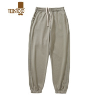 YANXU美式情侣休闲长裤纯色百搭潮牌宽松卫裤男女束脚裤直筒收口运动裤