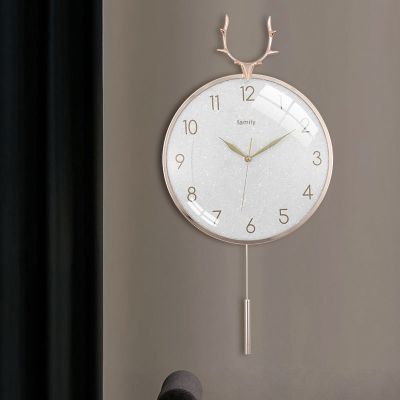 铭侣挂钟客厅北欧简约钟表挂钟客厅现代轻奢家用时钟欧式个性时尚创意壁挂表