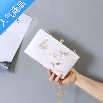 FENGHOU汉服旗袍刺绣包古风包包中国风小圆包百搭斜挎单肩手提绣花口金包单肩包