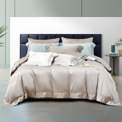 华人情思 优雅玫瑰60支长绒棉绣花四件套 200*230cm/套