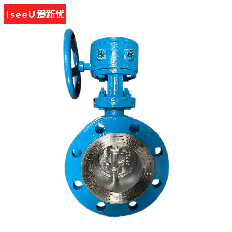 爱新优 蜗杆蜗轮法兰式蝶阀 D343H-16C DN100(个)