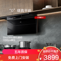 老板(Robam)[小黑翼D2]超薄顶侧双吸油烟机28立方大风量家用大吸力一级能效27A21-D2