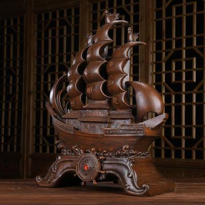 美帮汇一帆风顺船帆船摆件工艺品家居客厅酒柜办公桌面装饰开业礼品
