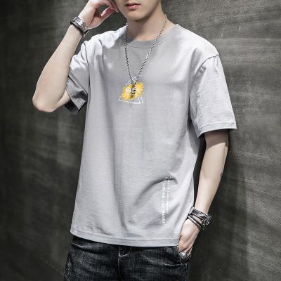 2021年夏季新款短袖t恤男学生ins韩版潮流休闲圆领半袖上衣服体恤诺妮梦