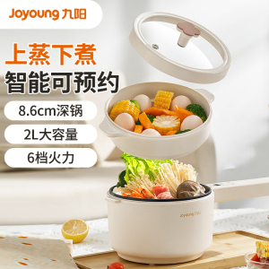 九阳(Joyoung)2L双层电煮锅电炒锅 电热锅 一体宿舍小电锅煮面锅 电炒锅小锅多功能小火锅HG20-G186