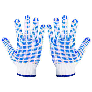 至桓 漂白点胶点珠防滑耐磨手套 均码/双
