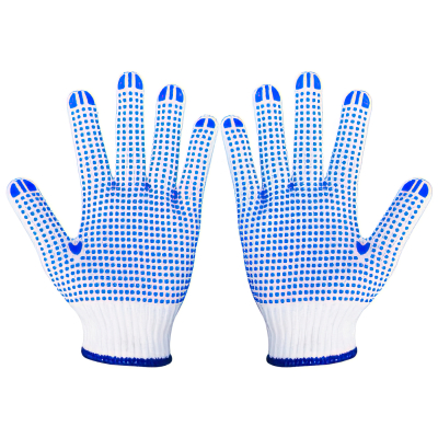 至桓 漂白点胶点珠防滑耐磨手套 均码/双