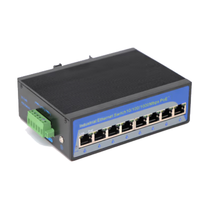 拓宾 T608G工业级交换机千兆8口以太网POE交换机