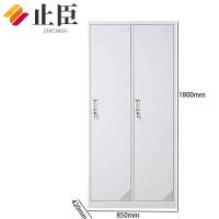 止臣 衣柜 办公家具钢制更衣柜加厚员工更衣柜铁皮储物柜宿舍换衣柜存放柜 N4