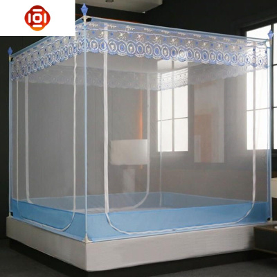 蚊帐新款三开公主风蒙古包坐床式方顶拉链1.5米1.8m床双人家用三维工匠