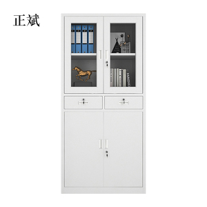 正斌钢制文件柜办公资料柜铁皮档案柜带锁储物柜财务凭证柜中二斗器械柜 中二斗文件柜