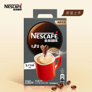 雀巢咖啡1+2特浓90条礼盒装三合一速溶咖啡粉提神香醇下午茶咖啡
